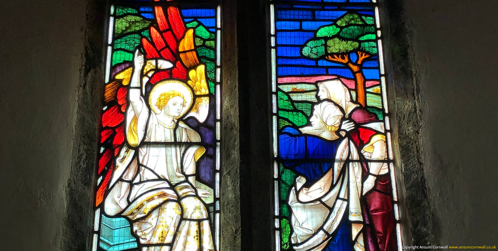 Stained Glass Window at St Enodoc Church