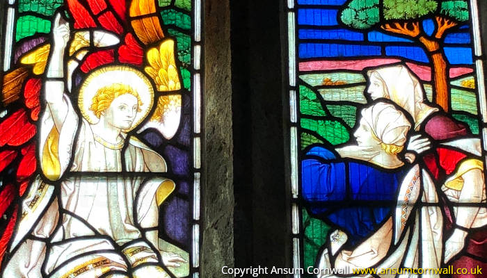 Stained Glass Window at St Enodoc Church
