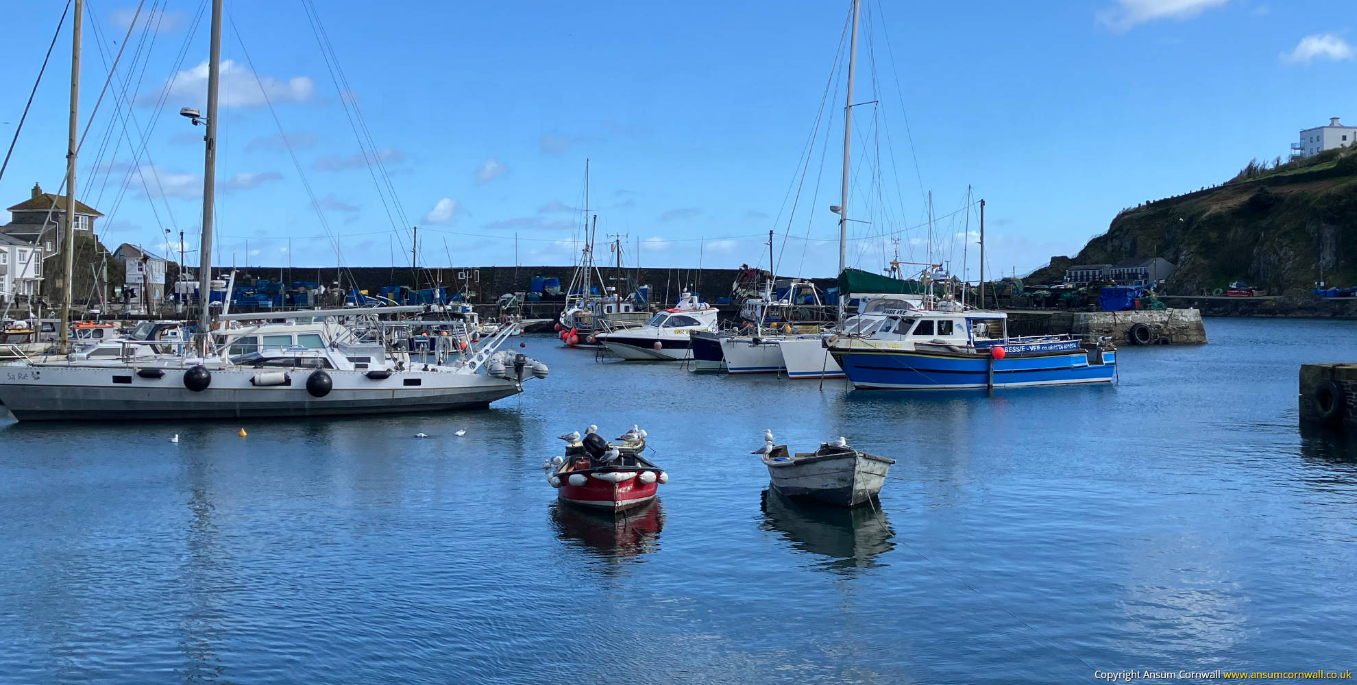 Mevagissey harbour and boats