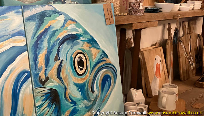 Fish painting in The Little Pig